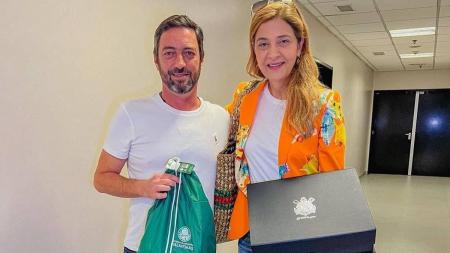 Leila Pereira postou foto ao lado do presidente do Corinthians, Duílio Monteiro Alves