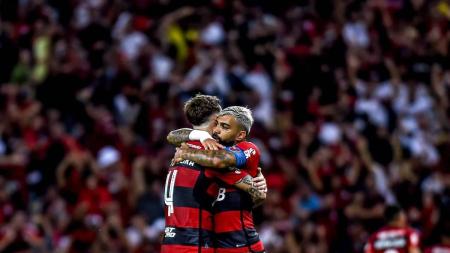 Léo Pereira e Gabigol, dois representantes do atual elenco rubro-negro