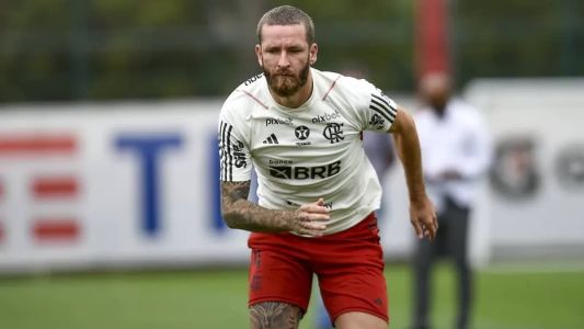 Léo Pereira em treino do Flamengo