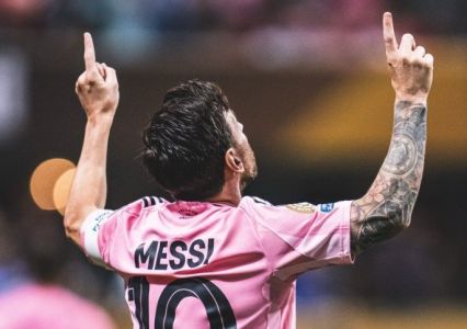 Lionel Messi comemora gol pelo Inter Miami no Mundial de Clubes da Fifa