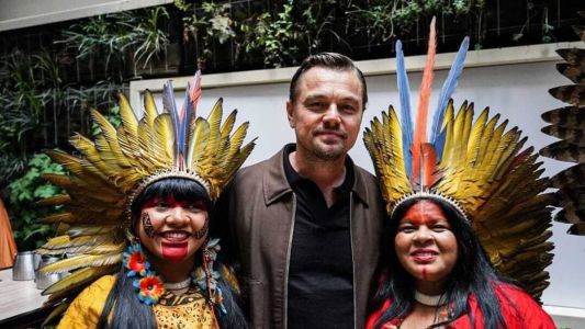 Leonardo DiCaprio se reuniu com a ministra dos Povos Indígenas, Sonia Guajajara