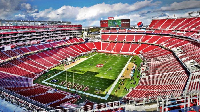 Levi's Stadium, em Santa Clara, na região de San Francisco, é o estádio do San Francisco 49ers na NFL
