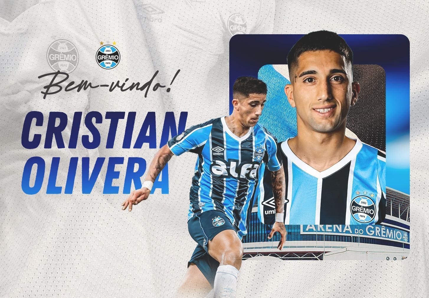 Grêmio anuncia contratação do atacante uruguaio Cristian Olivera