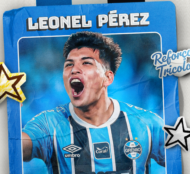 Grêmio anuncia contratação de Leonel Pérez, jovem volante argentino