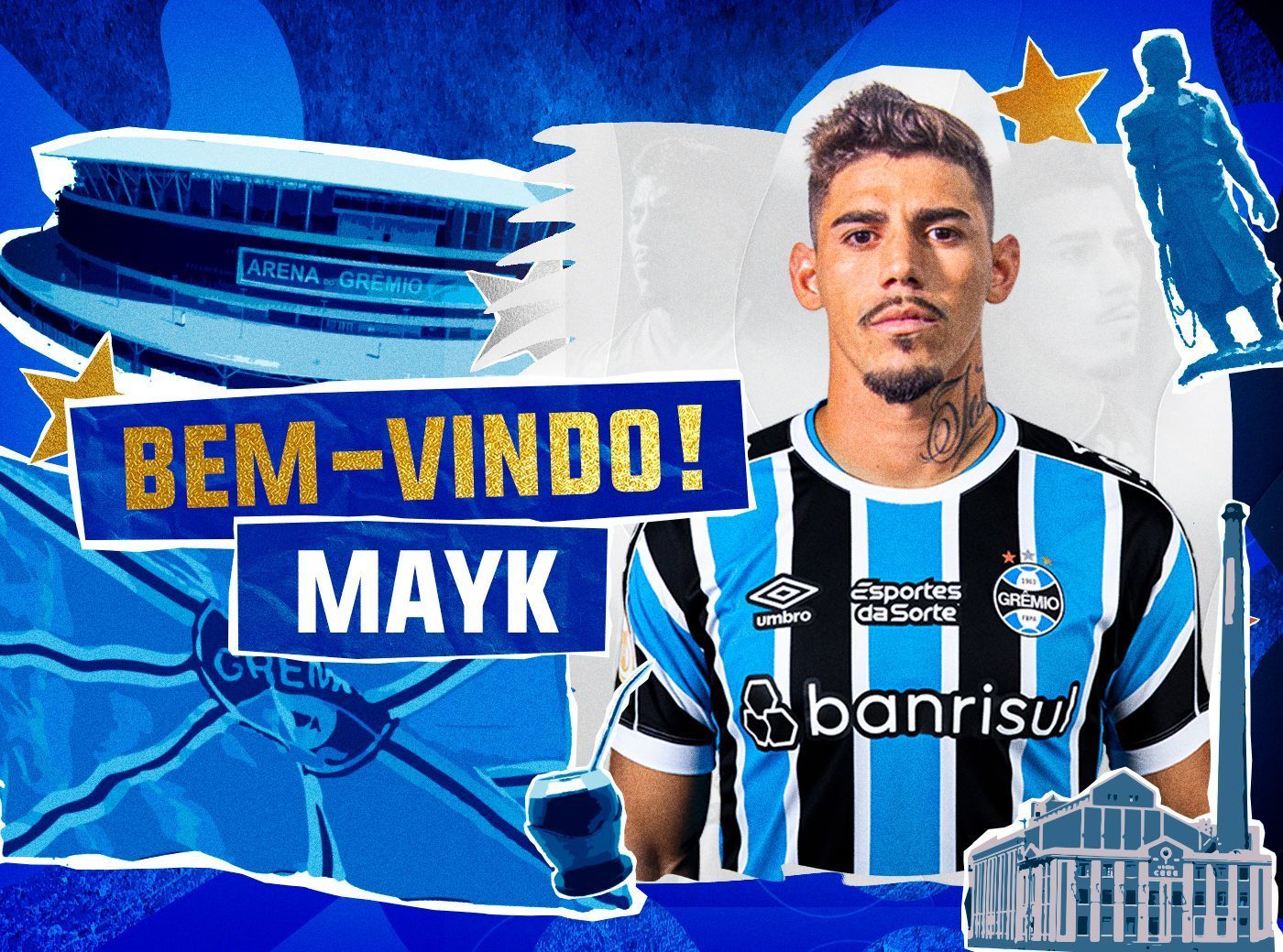 Grêmio anuncia contratação de lateral Mayk, do Guarani