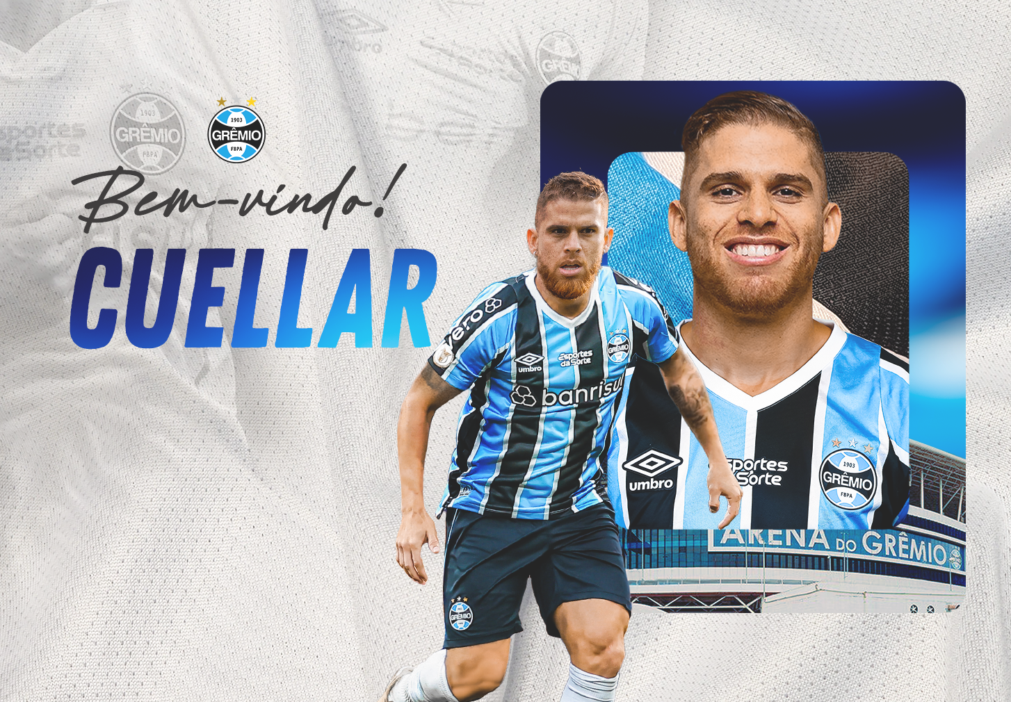 Grêmio anuncia volante Cuellar como novo reforço