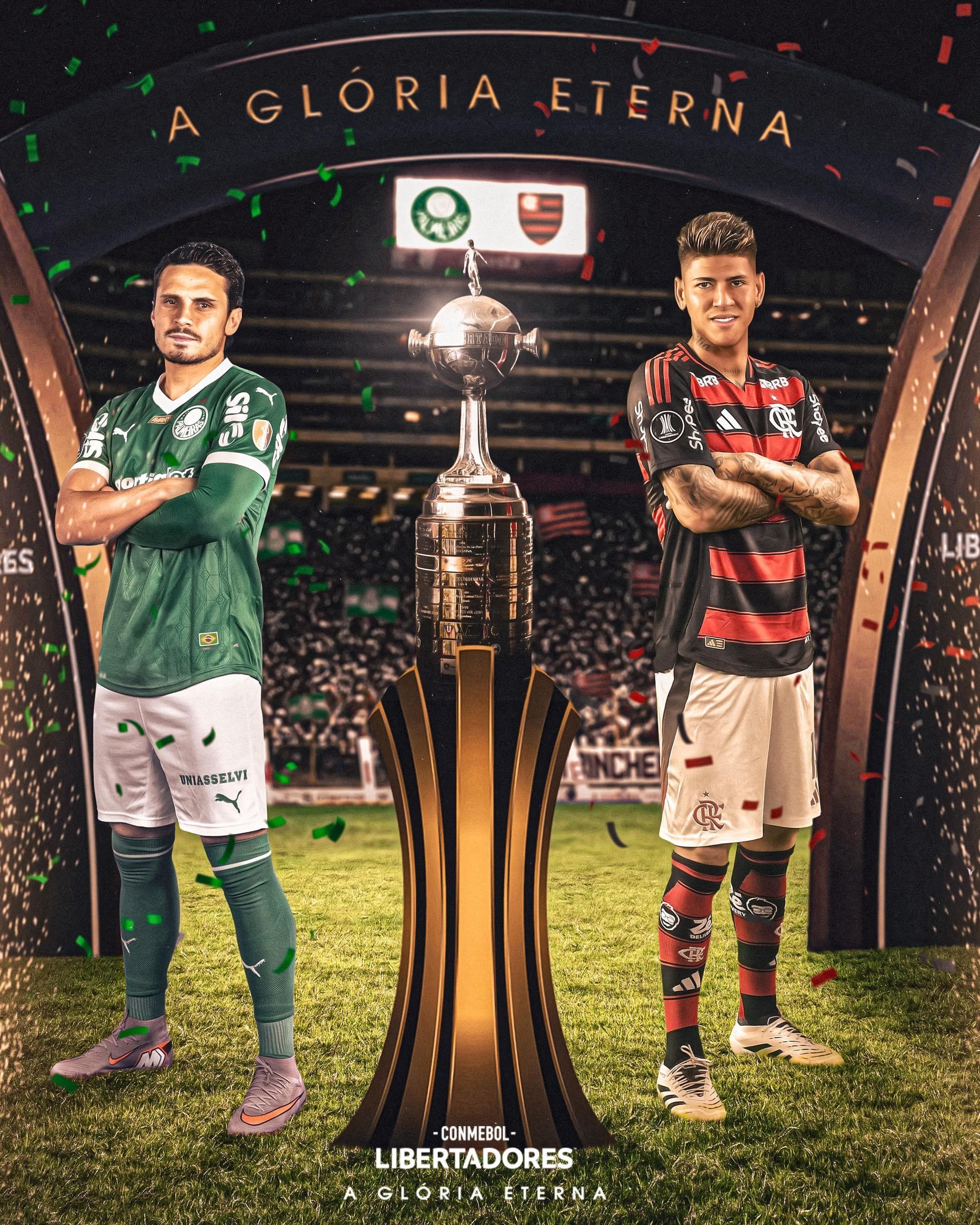 Palmeiras x Flamengo: Conmebol divulga horário da final da Libertadores