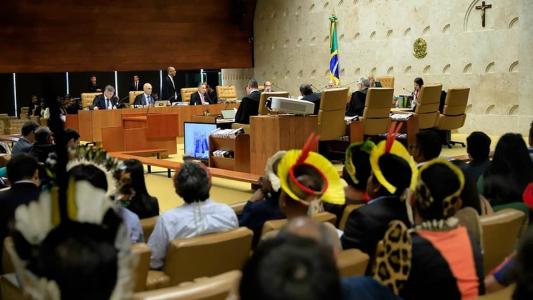 Lideranças indígenas acompanham julgamento de ação sobre o marco temporal das terras indígenas