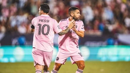Lionel Messi e Jordi Alba, atacante e lateral do Inter Miami