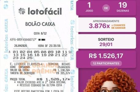 Bolão aumenta chances de levar fortuna acumulada da Lotofácil