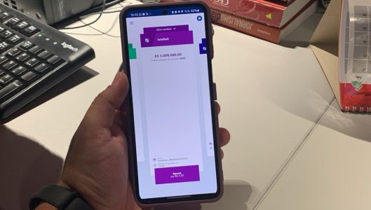 Foto mostra aplicativo da Loterias Caixa