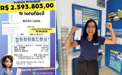 Ganhador da Lotofácil comprou cota de bolão fiado e promete percentual para funcionária