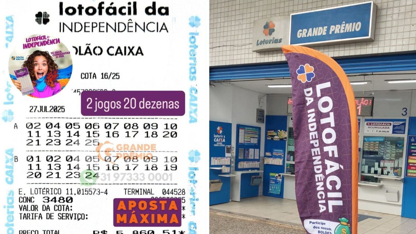 Lotofácil da Independência: lotérica de BH faz bolão com aposta que supera R$ 100 mil