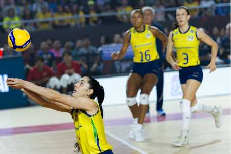 Seleção Brasileira Feminina de Vôlei em quadra