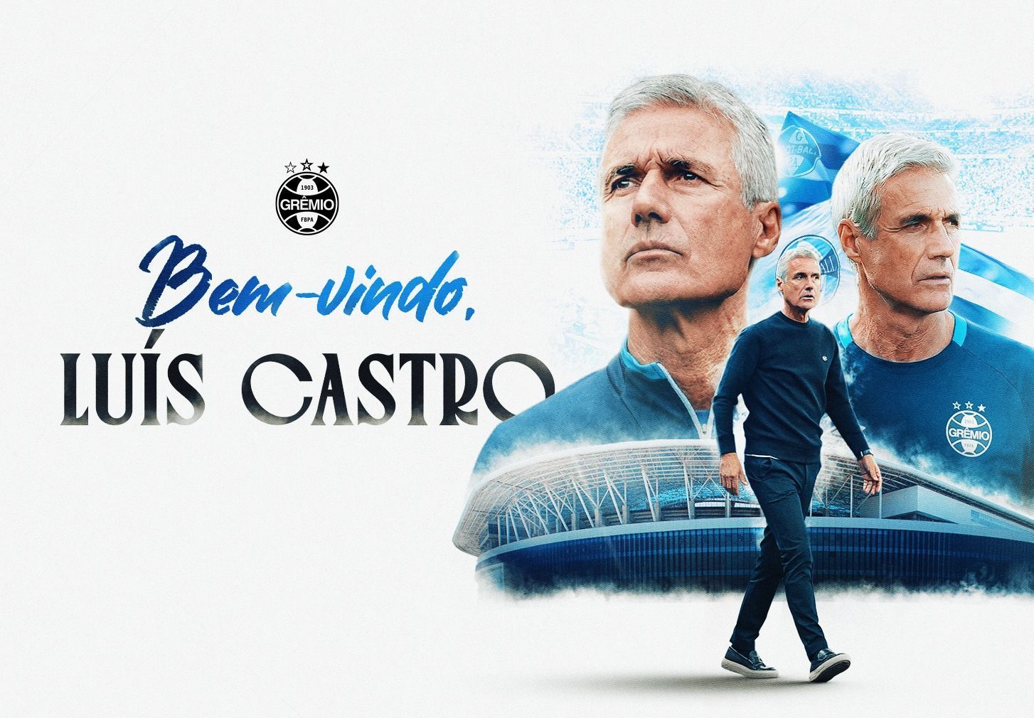 Grêmio anuncia Luís Castro como treinador para a temporada de 2026