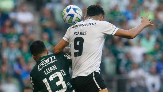 Luan, do Palmeiras, e Tiquinho Soares, do Botafogo, voltarão a se encontrar nesta quarta (1)