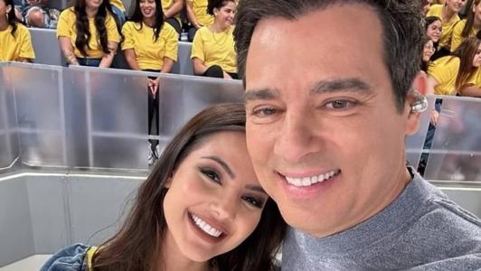 Luana Andrade e Celso Portiolli