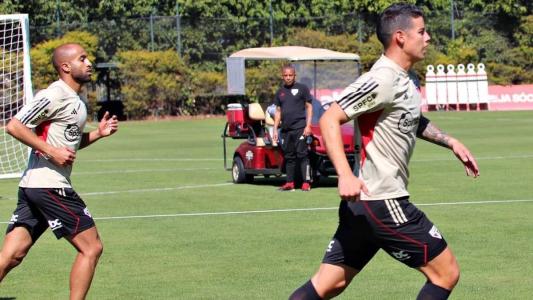 Lucas e James Rodríguez treinam em São Paulo em dia de Sul-Americana