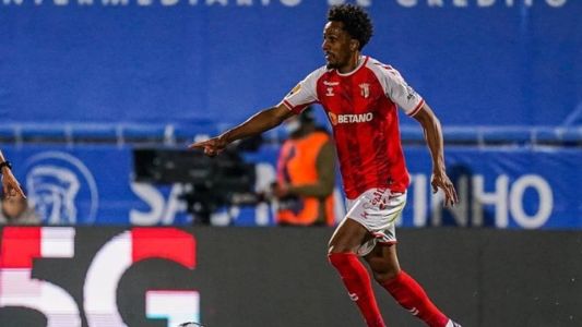 Lucas Mineiro quando jogava pelo Braga, em Portugal