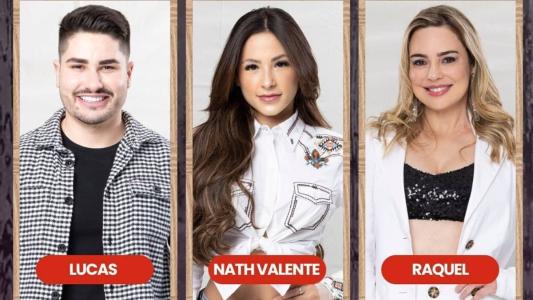 Lucas, Nathalia e Rachel estão na 1ª Roça de A Fazenda 15