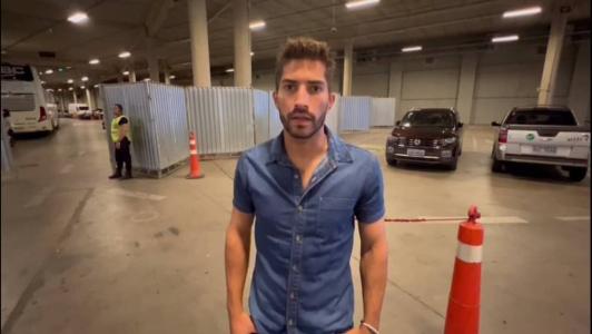 Lucas Silva no estacionamento do Mineirão para partida contra o Vasco