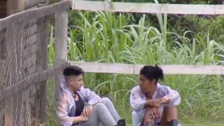 Lucas Souza e Márcia Fu na área dos animais