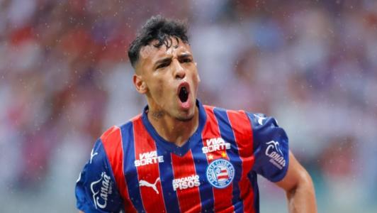 Lucho Rodriguez comemora gol pelo Bahia • Divulgação/X/Bahia