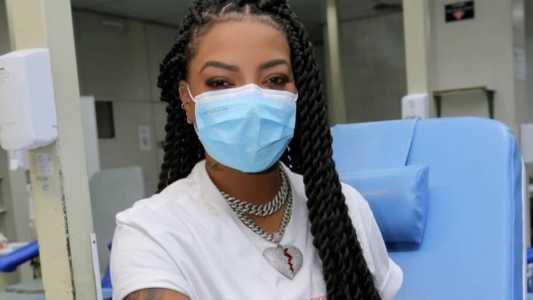 Ludmilla divulgou ação para aumentar o banco de sangue do Hemorio