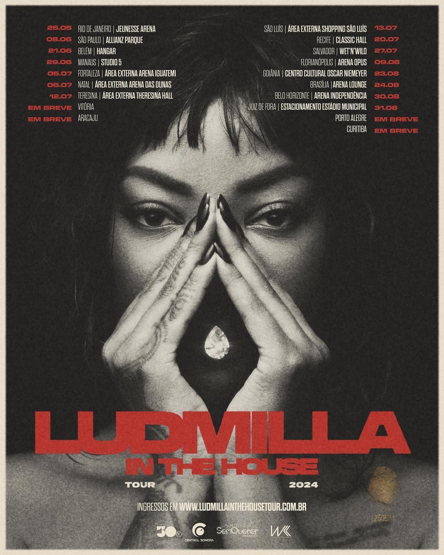 Ludmilla 'in the house': turnê passará por BH; saiba detalhes