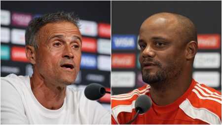 Luis Enrique (à esquerda) e Vincent Kompany (à direita), técnicos de PSG e Bayern, respectivamente