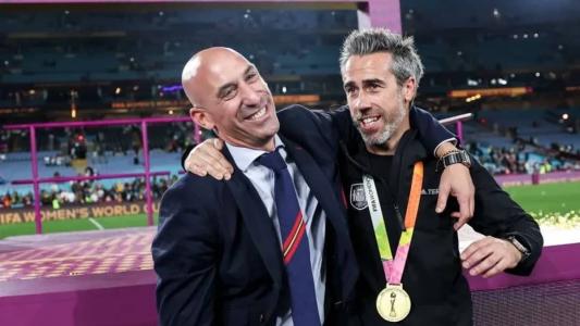 Luis Rubiales, afastado após denúncias de assédio, e Jorge Vilda, ex-treinador da Espanha