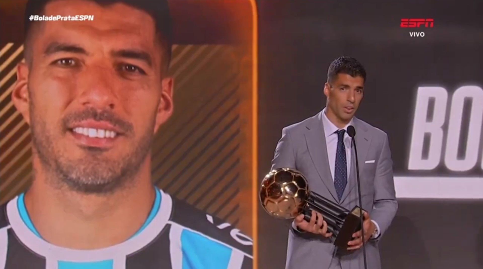 Suárez, do Grêmio, é eleito o craque do Campeonato Brasileiro no Bola de Prata