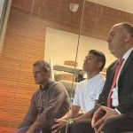 Reforço do Flamengo, Luiz Araújo acompanha jogo contra o Aucas no Maracanã