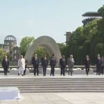 Lula e demais chefes de Estado convidados do G7 visitam memorial de vítimas da bomba atômica no Japão