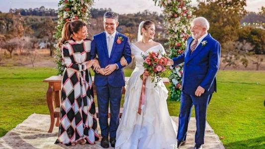 Lula e Janja foram padrinhos do casamento entre Randolfe e Priscila Barbosa