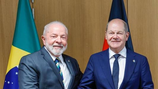 Lula e Scholz conversaram durante evento em Bruxelas, capital belga
