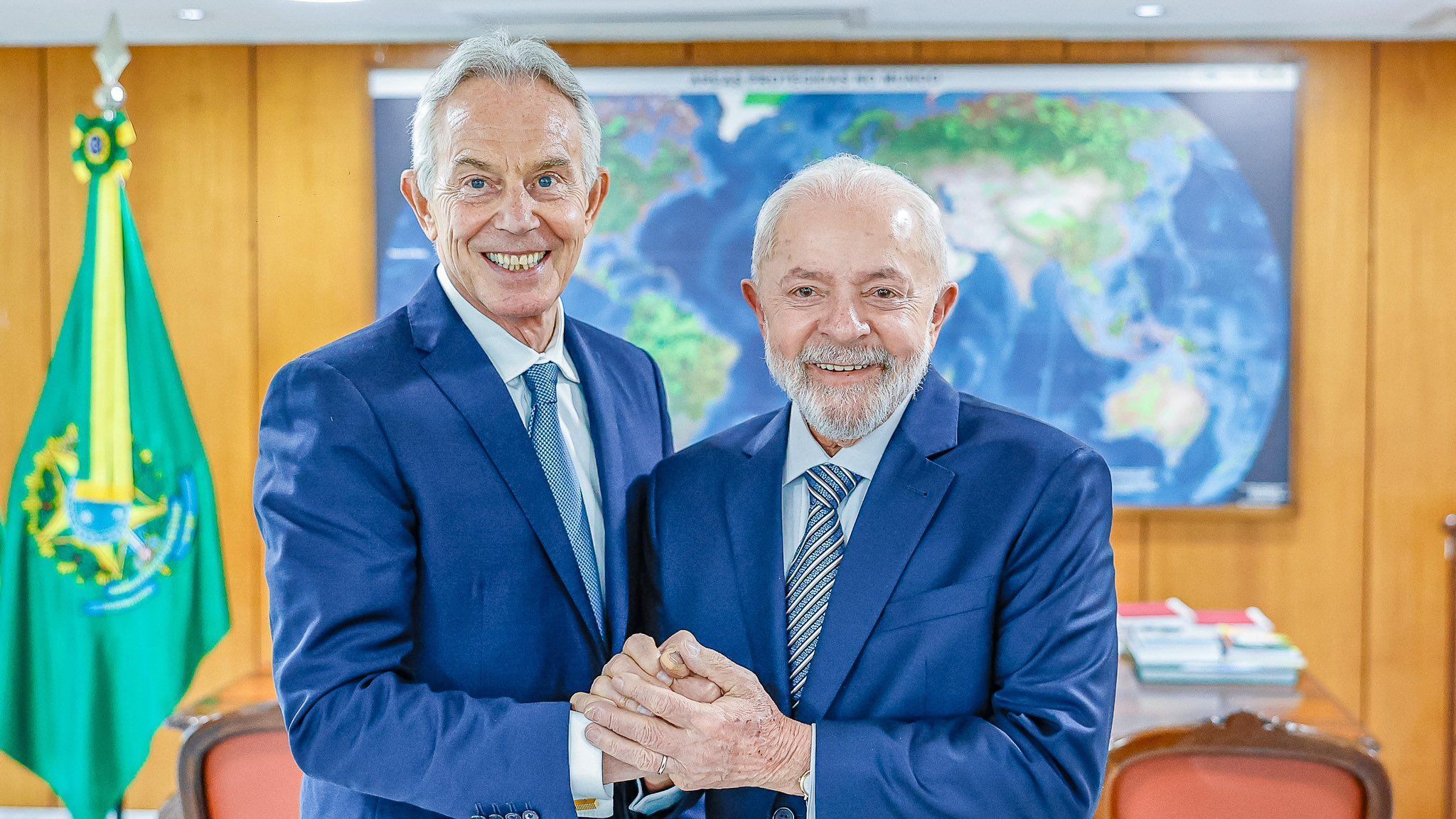 Lula se reúne com Tony Blair, ex-primeiro-ministro do Reino Unido