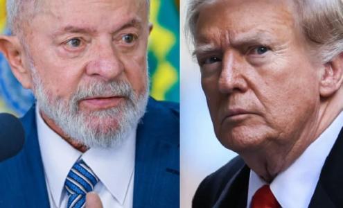 Lula, presidente do Brasil, e Trump, presidente dos EUA