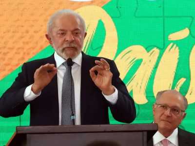 O presidente Lula durante evento no Itamaraty