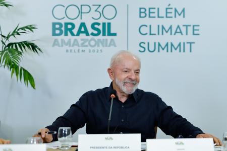 O presidente Luiz Inácio Lula da Silva na COP 30, em Belém