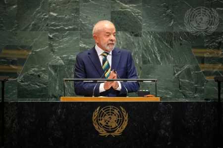 O presidente Luiz Inácio Lula da Silva (PT) durante discurso na Assembleia Geral da ONU