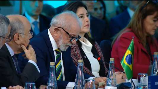 O presidente Lula durante a Cúpula de Chefe de Estados do Mercosul