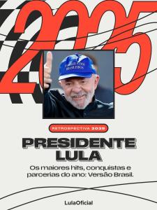 Presidente Lula brincou com retrospectiva do Spotify nas redes sociais