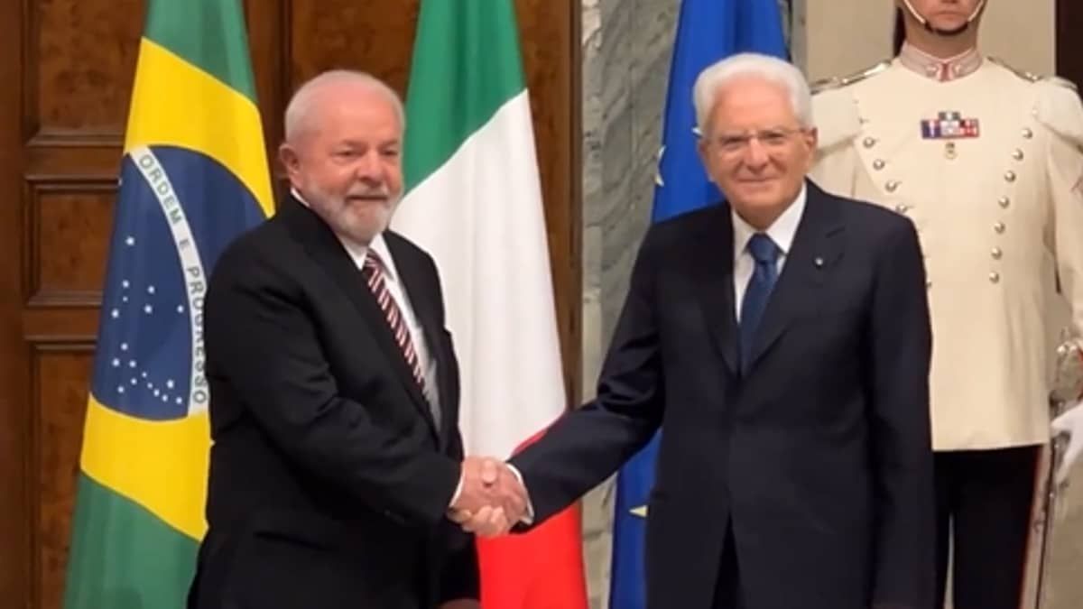 Lula se reúne com presidente da Itália em Roma horas antes de encontro com papa