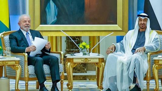 Lula se reuniu com o xeique Mohammed bin Zayed Al Nahyan durante visita oficial aos Emirados Árabes