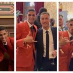 Luva de Pedreiro é tietado por astros do Esporte na cerimônia da Bola de Ouro