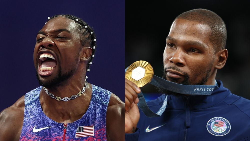 Basquete dos EUA provoca homem mais rápido do mundo após ouro em Paris