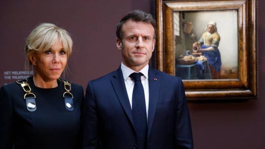 Brigitte e  Emmanuel Macron, durante evento na última quarta-feira (12)