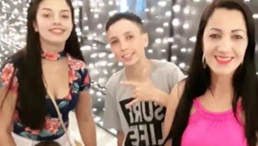 Foto mostra Roseli da Silva Santos, Emily Raiane de Lara e Agner Cauã Coutinho dos Santos, que morreram após um fio de alta tensão cair em uma piscina
