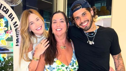 Zé Felipe com Margareth Serrão e Virginia Fonseca